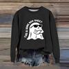 Women's Fashion Casual Long Sleeve Halloween Printed  Neck Sweatshirt