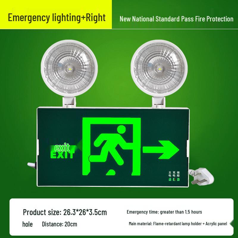 LED-Notleuchte & Rettungszeichen - Superhell, Zwei-in-Eins für Stromausfälle