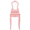VidaXL Ensemble de coiffeuse avec tabouret Rose 50x59x136 cm Paulownia