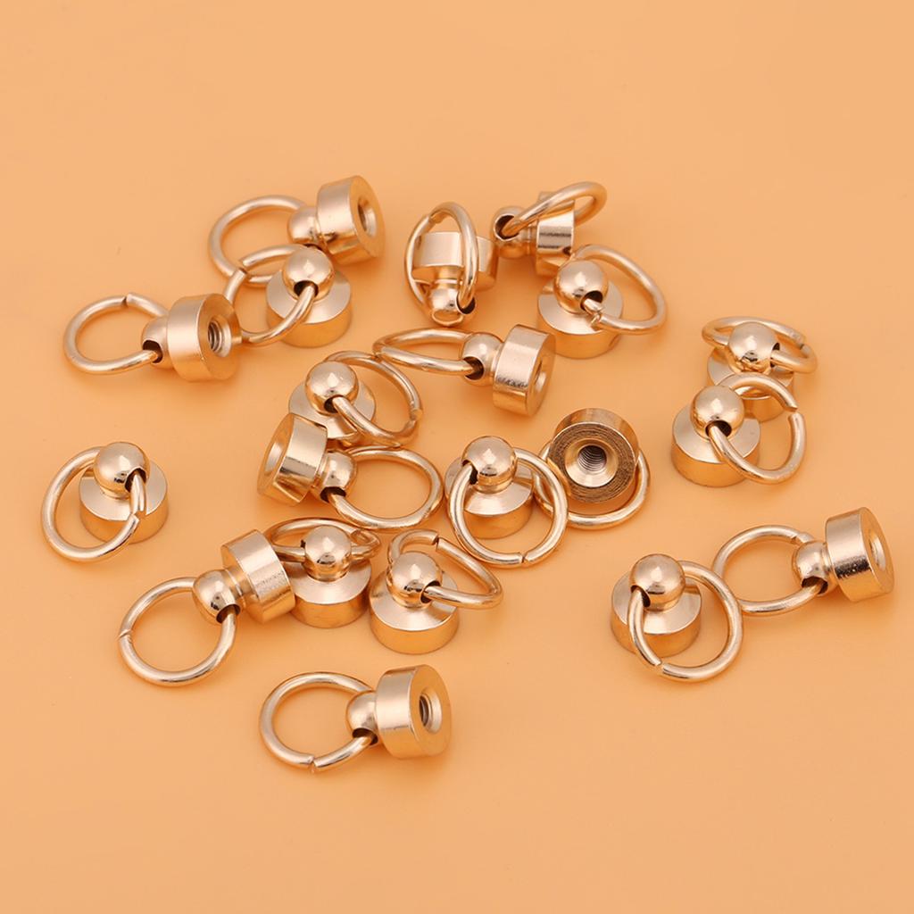 20pcs Rivets Fasteners DIY Leather Craft Purse Phone Case Chain Bag   Screws 8mm Four Colors