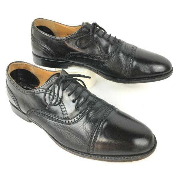 

Made in Spain Vintage Mezlan Cap Toe Business Shoes Black Size 9.5M 27.027.5