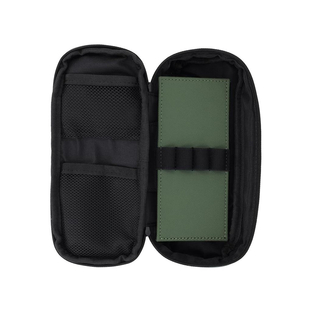 Delfonics Water-Repellent Inner Carrying Box Pen Case, Small (Dark Green)