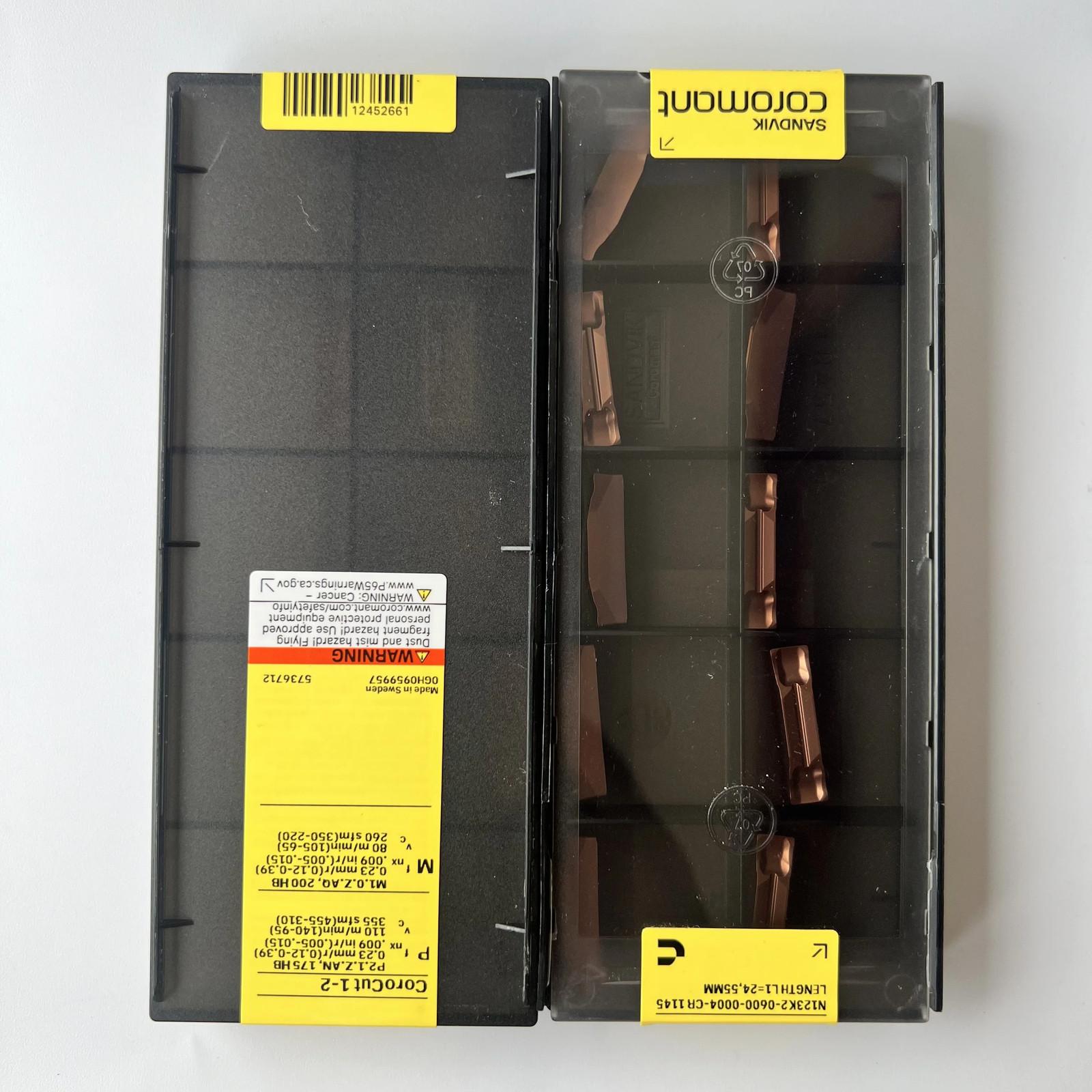 

SANDVIK / N123K2-0600-0004-CR 1145 / Industrial indexable Carbide Inserts 10 Pcs