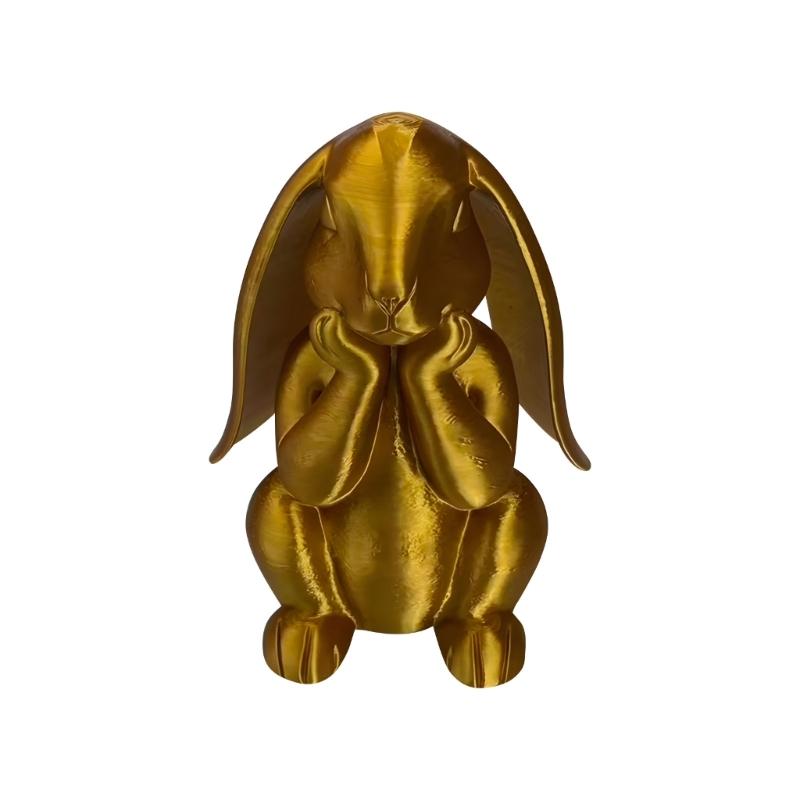 Figura de Coelho Dourada Feita à Mão Item de Exposição Único Para Melhoria da Sala de Estar ou Quarto
