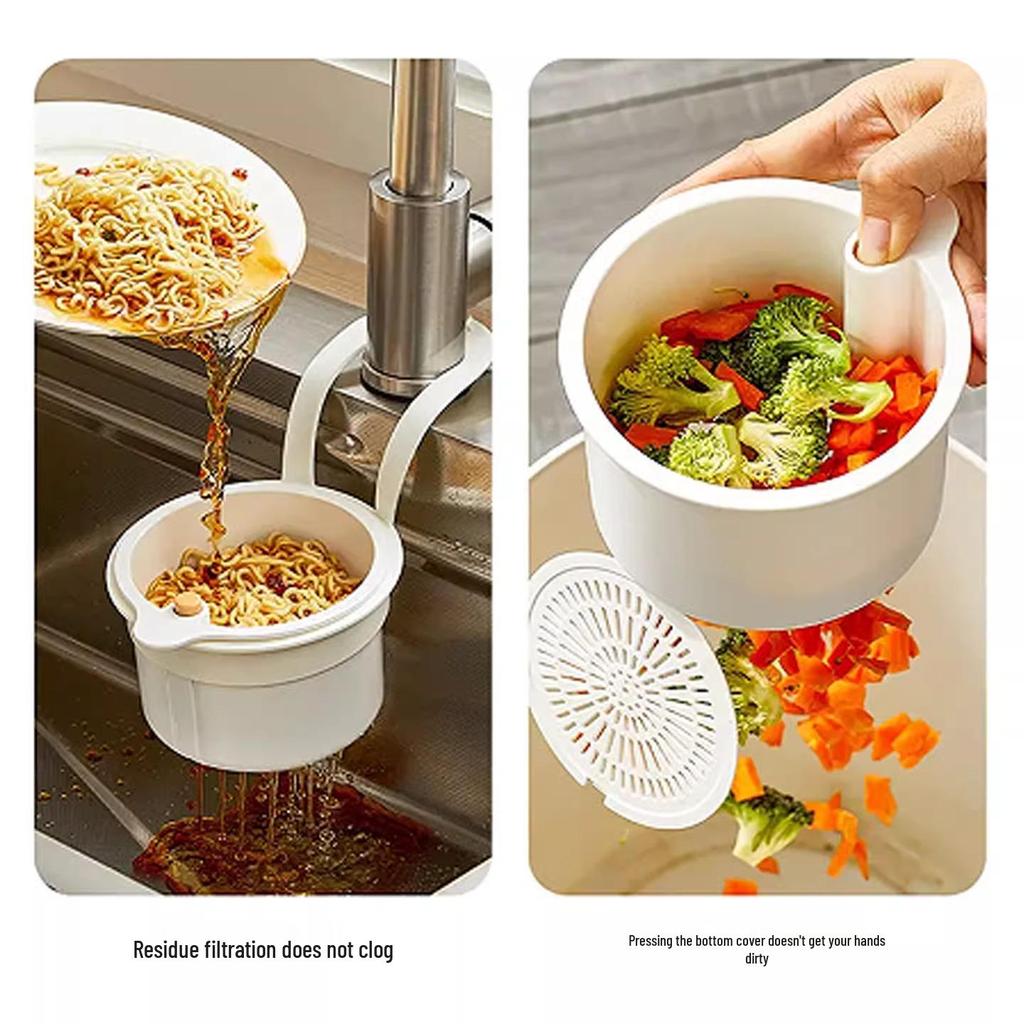 Hanging Kitchen Utensil Holder & Food Residue Filter Basket