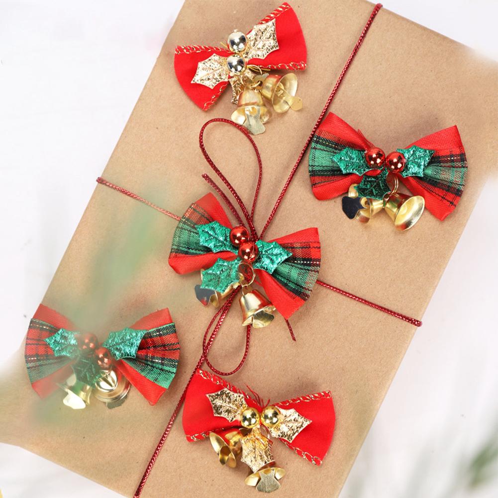 Christmas Decorations Christmas Tree Bows Christmas Decor Delicate Design High-quality Polyester Red Berries Ring Bells
