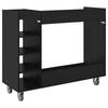 Golf Cabinet with Wheels Universal Black Oak Effect 120 x 45 x 98 cm