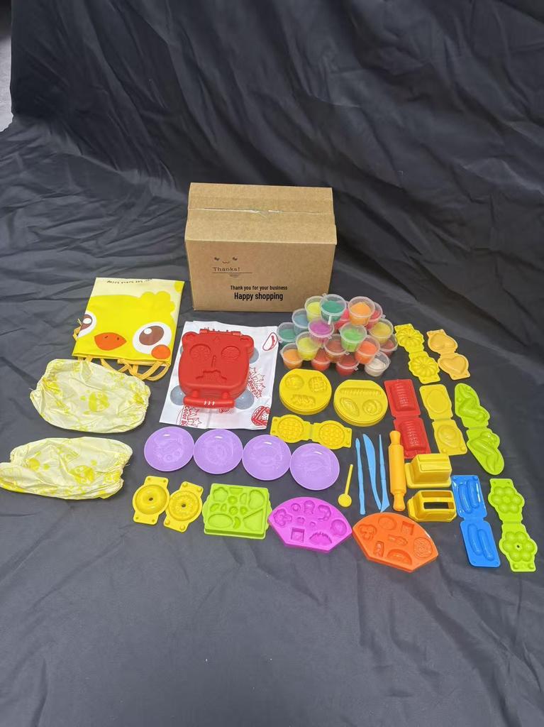 Ensemble de jouets maisonnette en argile pour enfants: Moules à Glace DIY et Kit Créatif Play-Doh