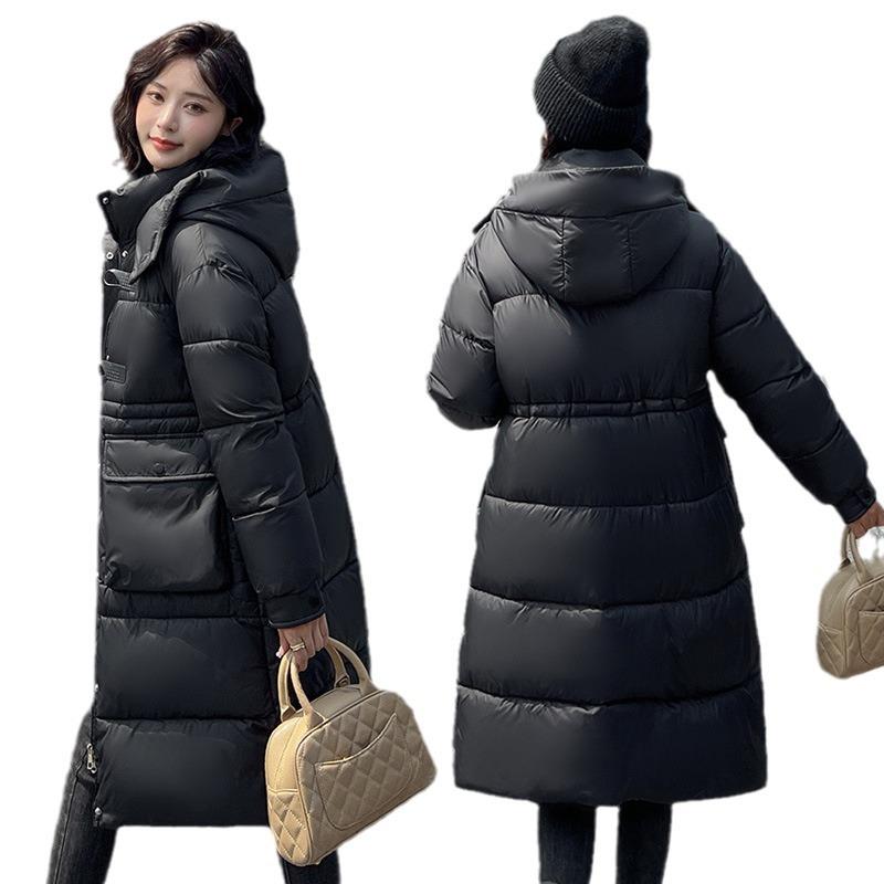 Thickened down padded jacket women's mid-length loose bread jacket cotton jacket new padded jacket for winter 2025