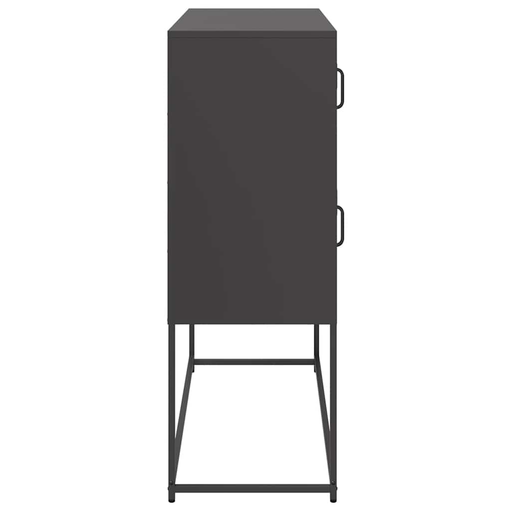 Sideboard in Black 100.5 x 39 x 107 cm Cold Rolled Steel
