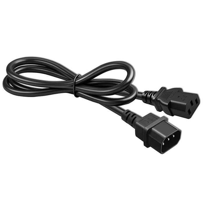 Qoltec Kabel przedłużający zasilający IEC C13/C14 | 3x1.0mm² | 1.8m