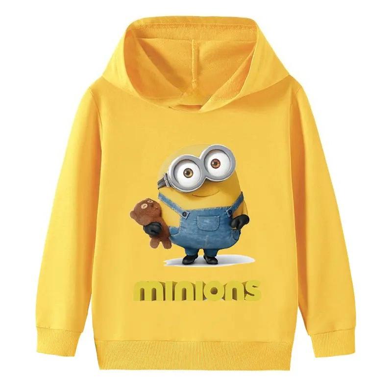 The Baby-Snatcher Minions Printed Spring/Summer Boys  and Girls  Loose Comfortable T-Shirt for Children, Children s Sweatshirt 100