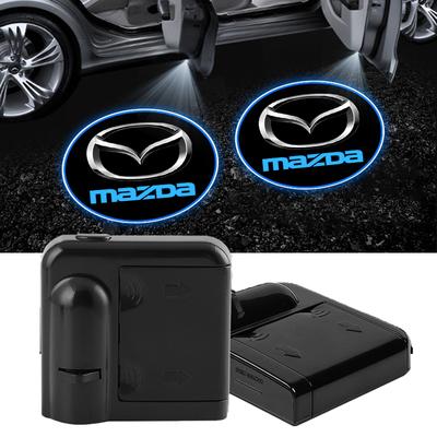 2Pcs Car Door Projector Lamps Emblem LED Welcome Light For 6 3 CX5 5 2 323 CX7 Demio Atenza Axela MX30 CX30 CX3 CX9 RX8 RX7