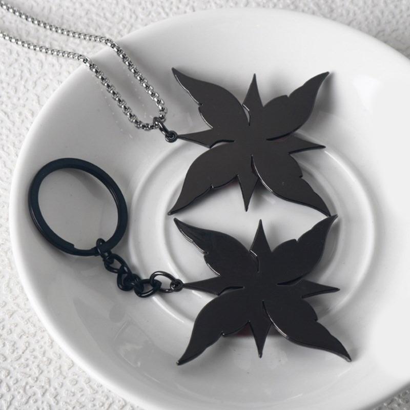 Fashionable Sturdy Alloy Necklace Keychain Inspire by Genshin Characters Decoration for Cosplay and Daily Wear