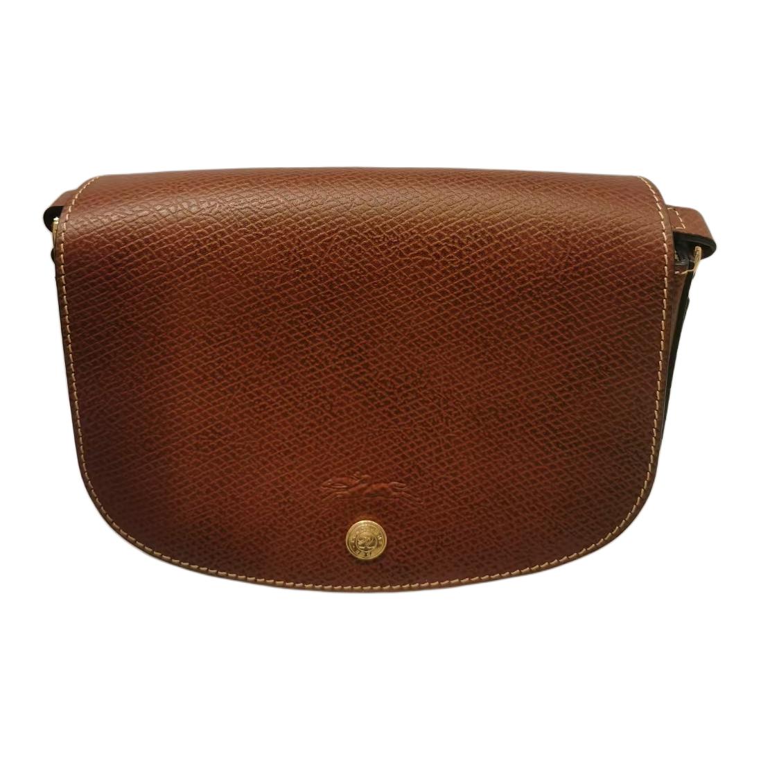 

Longchamp Épure Gold Hardware Snap Closure Adjustable Shoulder Strap Russian Leather Shoulder Bag Women Shoulder Bag Brown 10296HYZ035 Basic Set (Bag+Dust Bag)