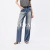 YERAD Women's Linen Lyocell Blend Loose Wide-Leg Jeans