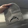 New wool hat for men and women, autumn and winter mountain solid color cold hat, warm and cold-proof pullover knitted hat