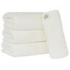 Towel Laboratory White Bath Set of JapanTechnology [Spongy Touch] #033 Towels, 4, Soft, Medium-Weight, High-Volumn Absorbency, Durable, 100% Cotton,
