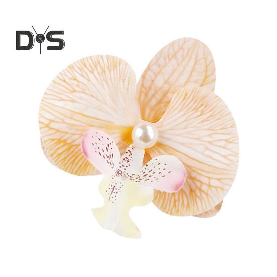 Künstliche Mottenorchideen Haarspange Böhmen Hawaiian Faux Pearl Simulierte Blume Entenschnabelklemme Haarnadel Haarspange Frauen Haarschmuck Kopfbedeckung