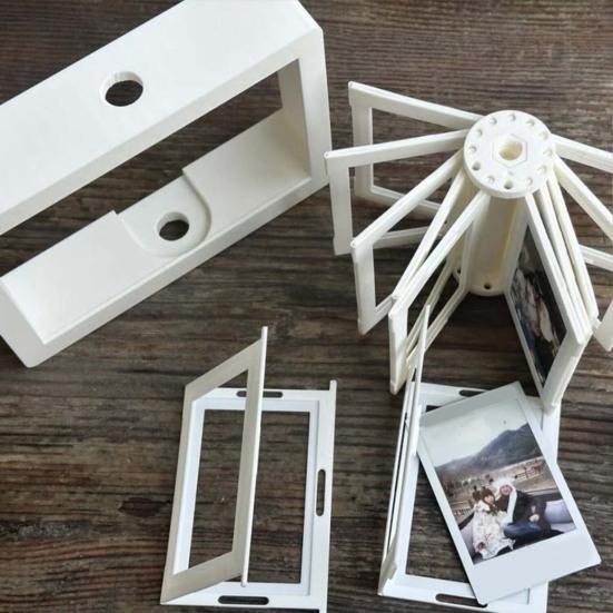 Otočný držák na fotografie Stolní album na fotografie s otáčením stránek Držák na 12 karet Otáčejte a listujte stránkami Držák na fotografie Narozeninový dárek pro přátele Rodinu