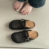 Fashion Hollow Woven Breathable Bag Head Half Slippers Ladies Summer Retro Internet Celebrity Lazy Casual Cool Slippers Boken Shoes