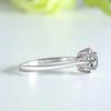 Luxury 18K White Gold Ring Original 2.0ct Zirconia Moissanite Wedding Band Silver   Women Love Gift