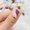 50Pcs Cute Resin Mini Colorful ice cream Flat Back Ornament Jewelry Making Manicure Hairwear Accessorie
