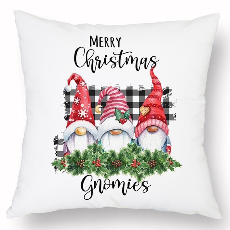Νέα Χριστουγεννιάτικη Λινή Τυπωμένη Μαξιλαροθήκη Σπίτι Καναπές Σαλόνι Διακοπές Ανθεκτικό στη Βρωμιά Μαξιλάρι