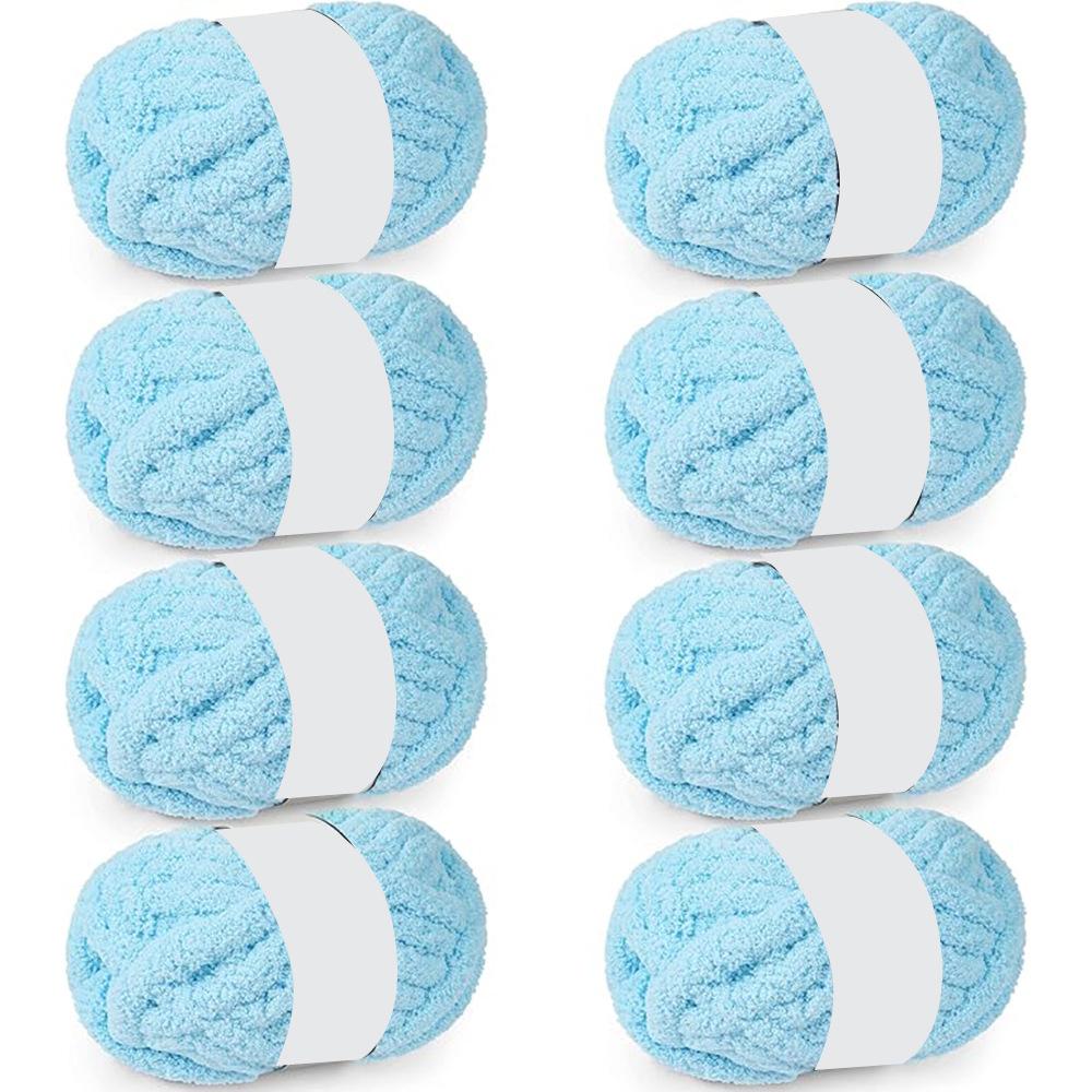 Chenille Thick Yarn, for Hand-knitted Blankets, 8 Oz/pack (8 Packs)