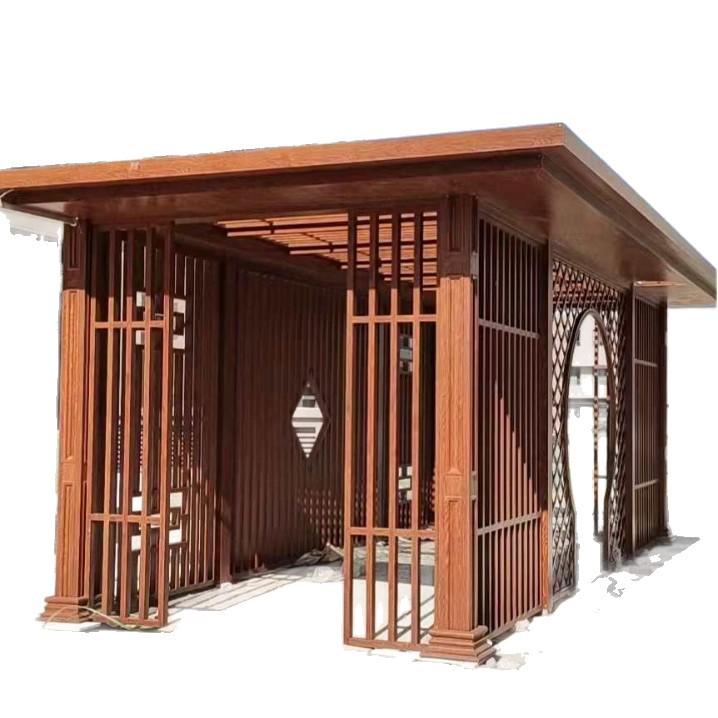 Modern Outdoor Pavilion: Aluminum Alloy Courtyard Structure in New Chinese Style