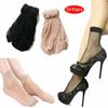 10 Paires Chaussettes Simplicité Couleur Unie Respirabilité Ultra-fines Été Nylon Chaussettes Courtes Couleur Peau