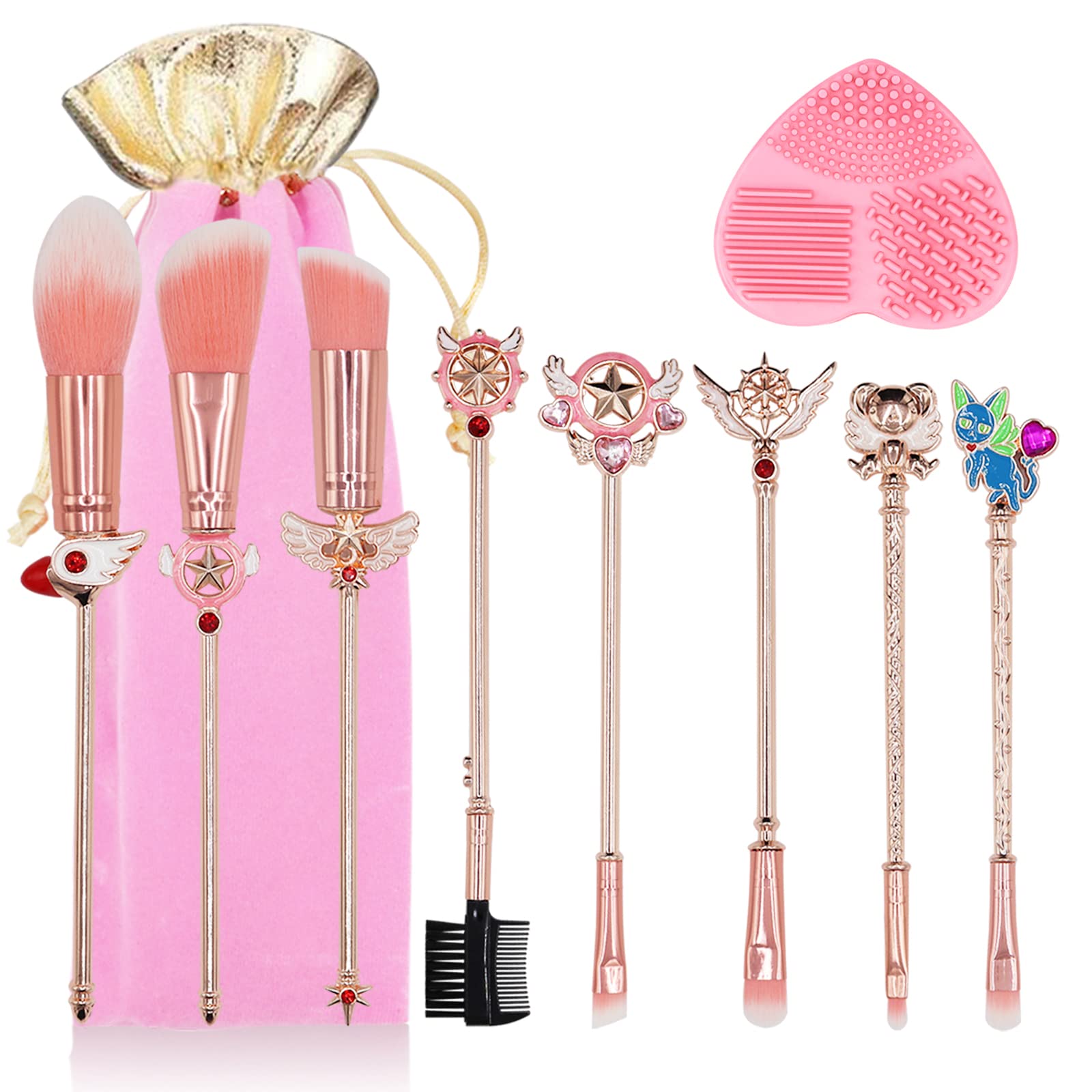 

Makeup Brush Sailor Moon Makeup Brush Set Cardcaptor Sakura Makeup Brush Cosmetic Makeup Brush Sakura Makeup Brush Set of 8 Fiber Bristle Makeup Brush