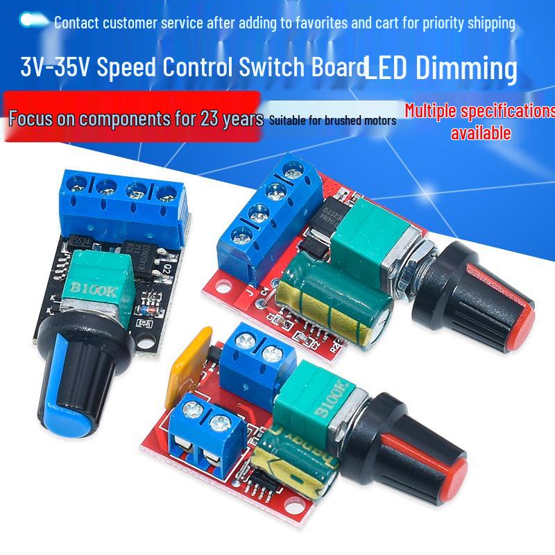 5V-35V PWM DC Motor Speed Controller with LED Dimming Switch Module