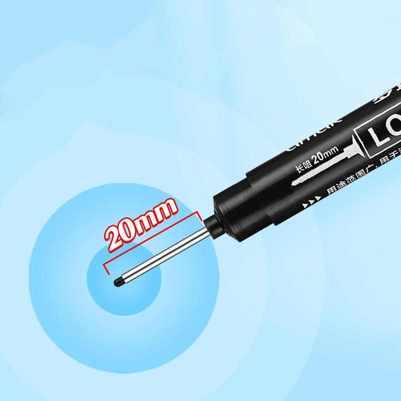 Marker multifuncțional cu cap lung, 45 mm adâncime, pentru gaură de găurit, impermeabil, pentru baie, prelucrarea lemnului, stilou de tâmplărie