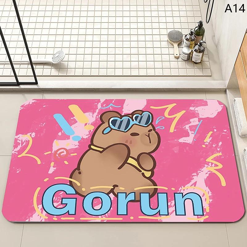 Capibala Dolphin Bathroom Absorbent Floor Mat Toilet Dirty Diatomaceous Mud Floor Mat Toilet Door Non-Slip Mat Exquisite HOME