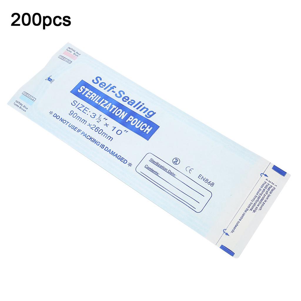 200pcs Box Dental Medical Self Sealing Sterilization Pouch (90 * 260mm)