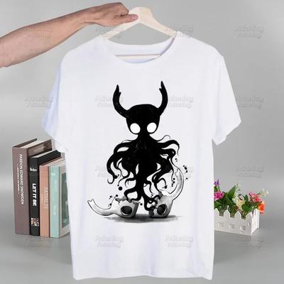 Hollow Knight T Shirt Fashion Print Tshirt Summer  Unisexs Novelty Short Sleeve Game Cartoon  Unisex T-shirt  Unisex Funny Tops Shirt