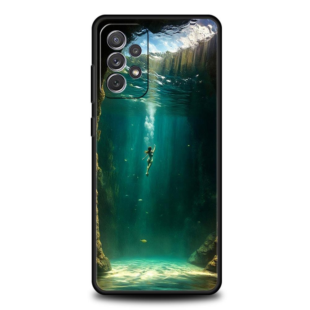 

Phone Case For Samsung Galaxy A17 A15 A13 A51 A71 A41 A31 A21S A07 A03S A05 A35 A55 A23 A25 A33 A53 A73 5G Cover Scuba Diving Galaxy A71