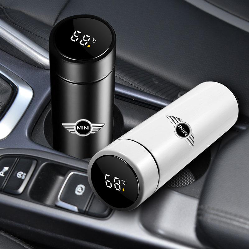 Car Smart Thermos Bottle With Temperature Display Coffee Cup For BMW Mini Cooper F54 F55 F56 R56 R60 SONE Roadster Clubman Coupe