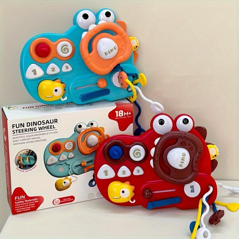 1pc New Dinosaur Interactive Steering Wheel Driving Multifunctional Busy Toy, Sensory Educational Interactive Toy Develops Motor Skills