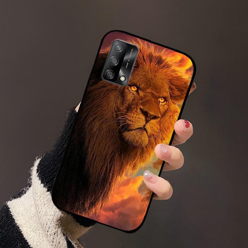 For OPPO A74 4G Oppo F19 Case Luxury Flower Black Soft Silicone Phone Case For OPPO A74 4G Back Cover F19 Coque Cartoon Bumper