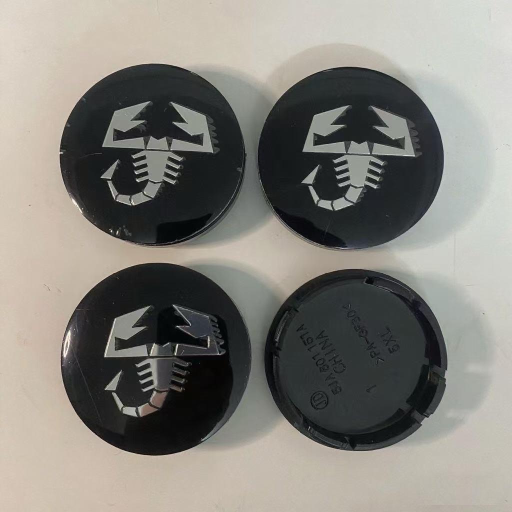 4 ks 56mm Krytka náboje kola auta Samolepka s emblémem Příslušenství Pro Fiat Abarth 500 Tipo FR Panda Argo Freemont Viaggio Bravo Punto Doblo