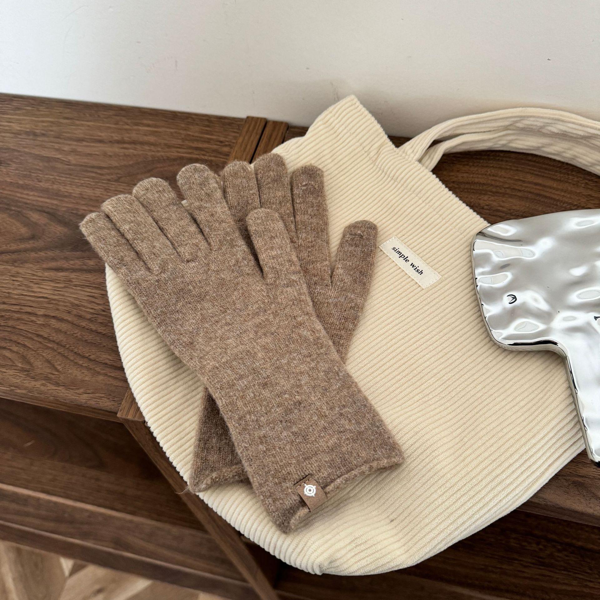 

Нові в язані рукавички з суміші вовни для осені, зберігають тепло взимку та підтримують сенсорний екран