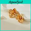 Elegante Vintage Luxus Legierung Blumige Ohrringe Mit Exquisitem Schichtgold Design Für Frauen