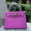 26 New Genuine Leather Women's Bag Palm Pattern Mini 22CM25 Silver Buckle Handbag Single Shoulder Diagonal Cross-border