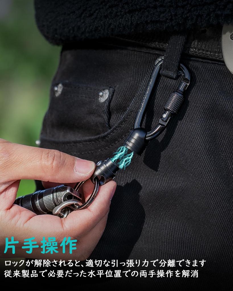 TISUR Magnetic Releaser for Fishing Capacity Locking Strong Quick Magnetic Hanging Small Fall Carabiner Included Carabiner of [Weight 20kg] Function,