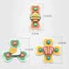 1PC Baby Cartoon Sea Animal Spinners Toy ABS Suction Cup Spinning Top Gyro Stress Reliever Kids Bath Toys