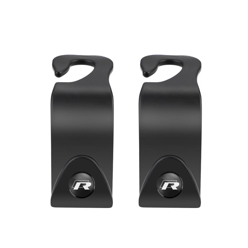 Car Sticker Hub Caps 2Pcs Car Seat Back Hooks Auto Accessories For Volkswagen VW RLine R Golf Amarok T5 ID3 Tiguan T-Cross Polo EA1