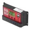Solar Charge Controller Adjustable Solar Panel Battery Intelligent Regulator with LCD Display 12V