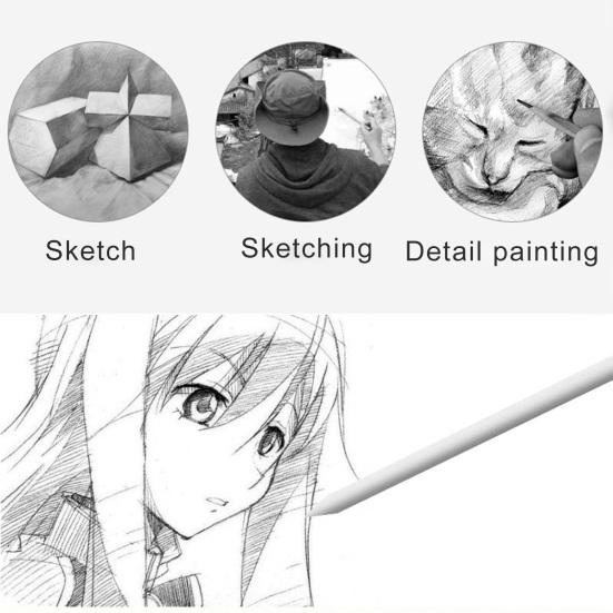 19Pcs/Set Blending Stumps Tortillon Pencil Extension Tool Sketch Drawing Art Kit